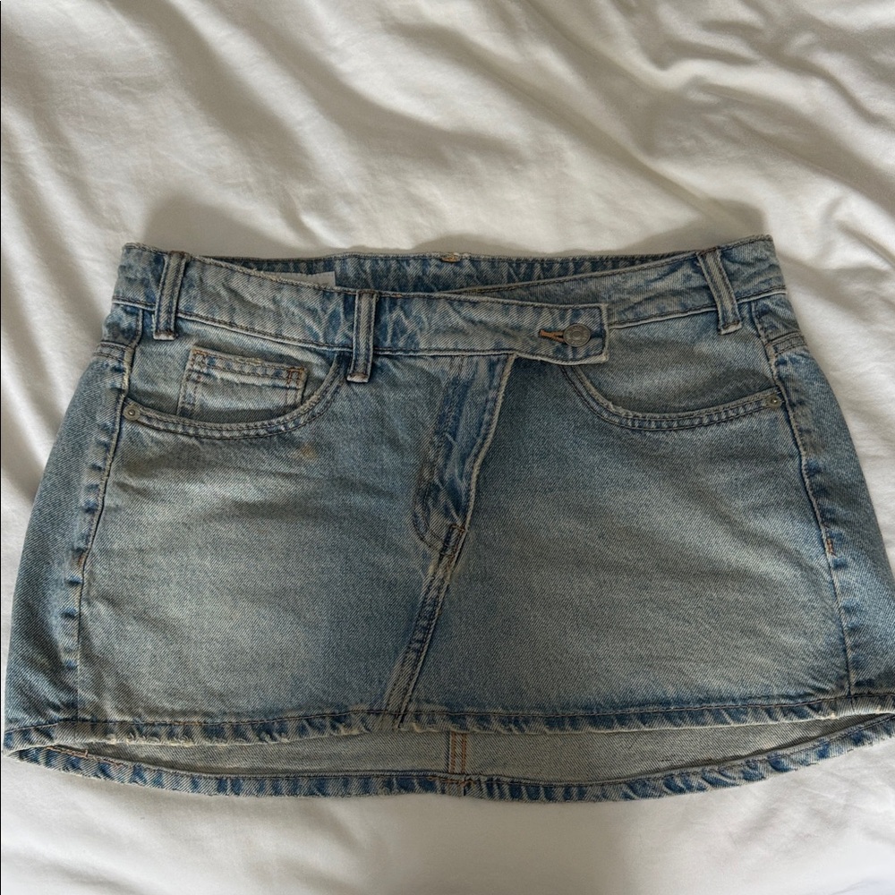 Zara Light Blue Denim Mini Skirt